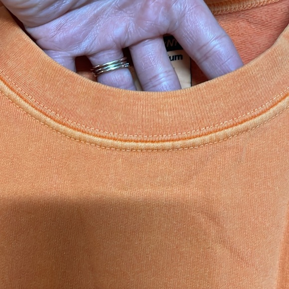 Only NY Premium Basics size Medium Vibrant Orange Classic Crewneck Sweatshirt - Picture 5 of 8